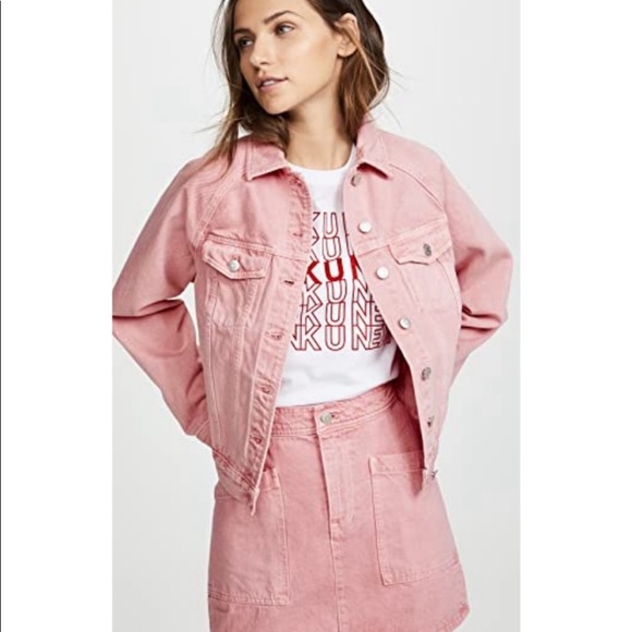 Madewell Raglan Oversized Pink Jean Denim Jacket